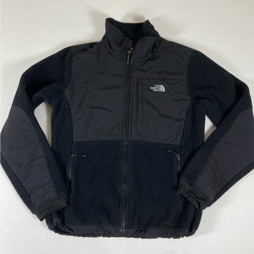 The North Face Jacket Fleece Polartec Women’s Sz S/P Black Full ZIp Elbow Patch